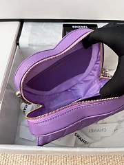 Chanel New Heart Shaped Bag AS2060 Purple - 5