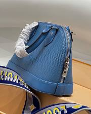 Louis Vuitton Alma BB Ebene Canvas Handbags Blue - 4