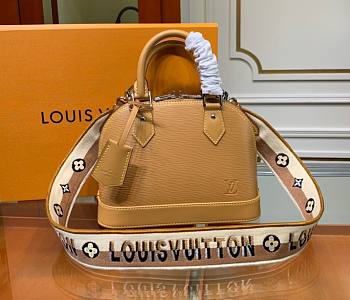 Louis Vuitton Alma BB Ebene Canvas Handbags Orange