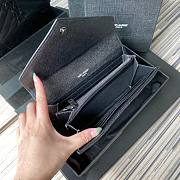 YSL all black wallet 19cm - 3