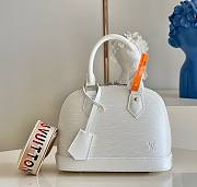 Louis Vuitton Alma BB Ebene Canvas Handbags White - 1