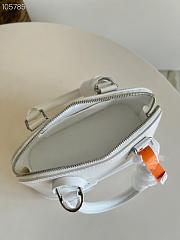 Louis Vuitton Alma BB Ebene Canvas Handbags White - 5