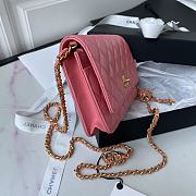 Chanel woc wallet on chain gold 19cm pink - 2