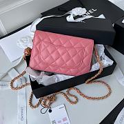 Chanel woc wallet on chain gold 19cm pink - 3