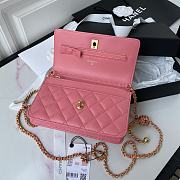 Chanel woc wallet on chain gold 19cm pink - 4