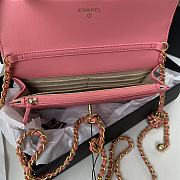 Chanel woc wallet on chain gold 19cm pink - 6