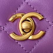 Chanel woc wallet on chain gold 19cm purple - 2