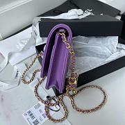 Chanel woc wallet on chain gold 19cm purple - 3