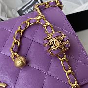 Chanel woc wallet on chain gold 19cm purple - 6