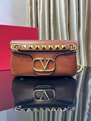 VALENTINO Garavani Vlogo Shoulder Bag Brown  - 1