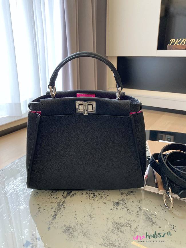 Fendi Peekaboo Togo Black leather bag - 1