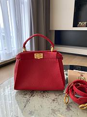 Fendi Peekaboo Togo Red leather bag - 5