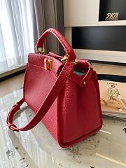 Fendi Peekaboo Togo Red leather bag - 3