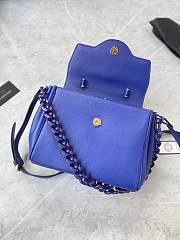 Versace La Medusa Large Handbag in blue 35cm - 5