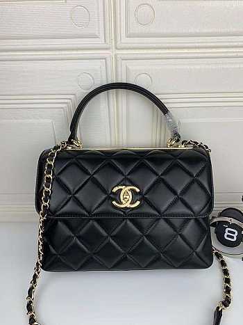 Chanel Trendy CC Flap Top Handle Bag with Gold Hardware