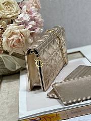 Dior caro wallet chain gold color - 6