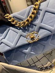 Chanel flap bag 19 blue gold hardware  - 5