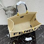 Fendi medium tote raffia sunshine bag - 4