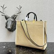 Fendi medium tote raffia sunshine bag - 2