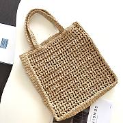 Prada small logo raffia tote - 4