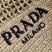 Prada small logo raffia tote - 3