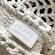 Prada small logo raffia tote white - 6