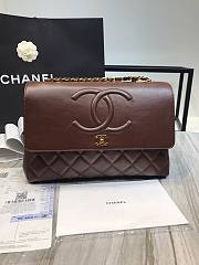 Chanel Flap Bag Large Red Gold Hardware 33cm - 1