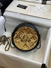 Chanel gold round metal effect mini bag  - 1