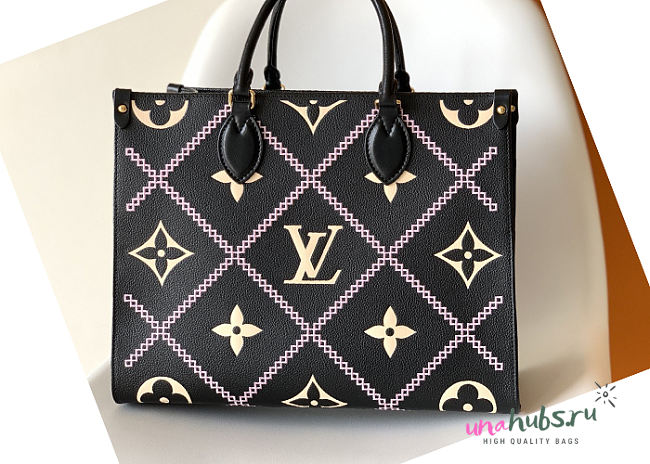 LV OnTheGo MM Monogram Empreinte Leather Black M45595 - 1