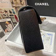 Chanel flap bag caviar gold hardware black leather  - 4