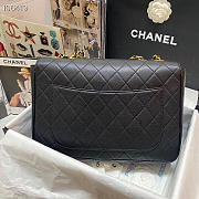 Chanel flap bag caviar gold hardware black leather  - 5