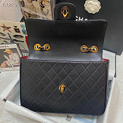 Chanel flap bag caviar gold hardware black leather  - 6