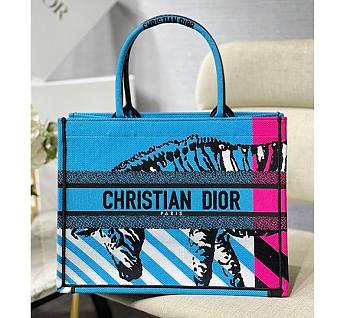 Dior Book Tote Blue Horse 36cm