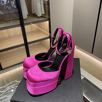 Versace hot pink heels