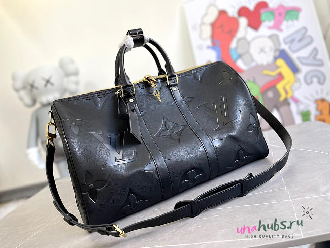 Louis Vuitton Keepall Bandoulière 45 Black Bag - 1