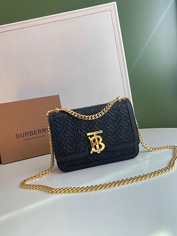 Burberry Small Leather Thomas Crossbody Black Bag