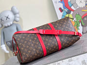 Louis Vuitton Keepall Bandoulière 50 Red Line Bag - 2