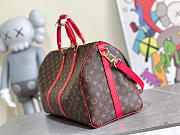 Louis Vuitton Keepall Bandoulière 50 Red Line Bag - 3