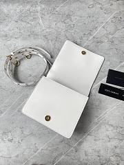 DG Logo mini white leather shoulder bag - 4