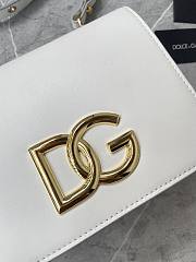 DG Logo mini white leather shoulder bag - 2