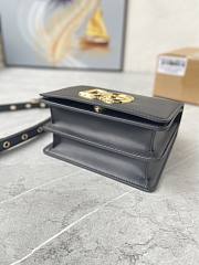 DG Logo mini black leather shoulder bag - 5