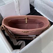 Chanel small tote bag pink leather AS3223 - 6