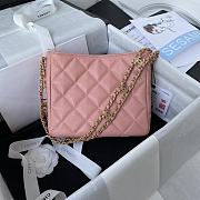 Chanel small tote bag pink leather AS3223 - 5