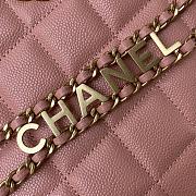 Chanel small tote bag pink leather AS3223 - 2