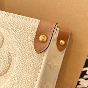 LV Onthego GM Monogram Empreinte Leather Cream M44925 - 4