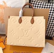 LV Onthego GM Monogram Empreinte Leather Cream M44925 - 1