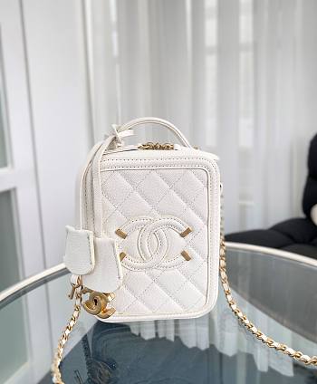 Chanel vanity phone case white