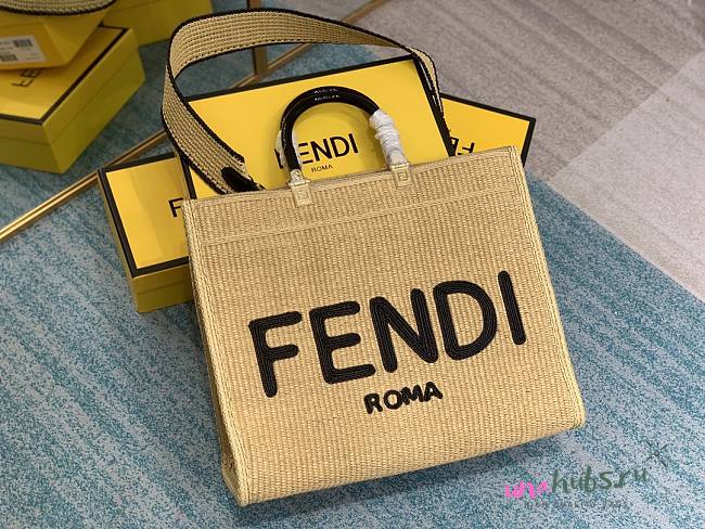  Fendi Sunshine raffia tote medium 36cm - 1