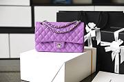 Chanel classic flap bag purple medium 25  - 2