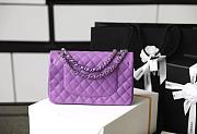 Chanel classic flap bag purple medium 25  - 3